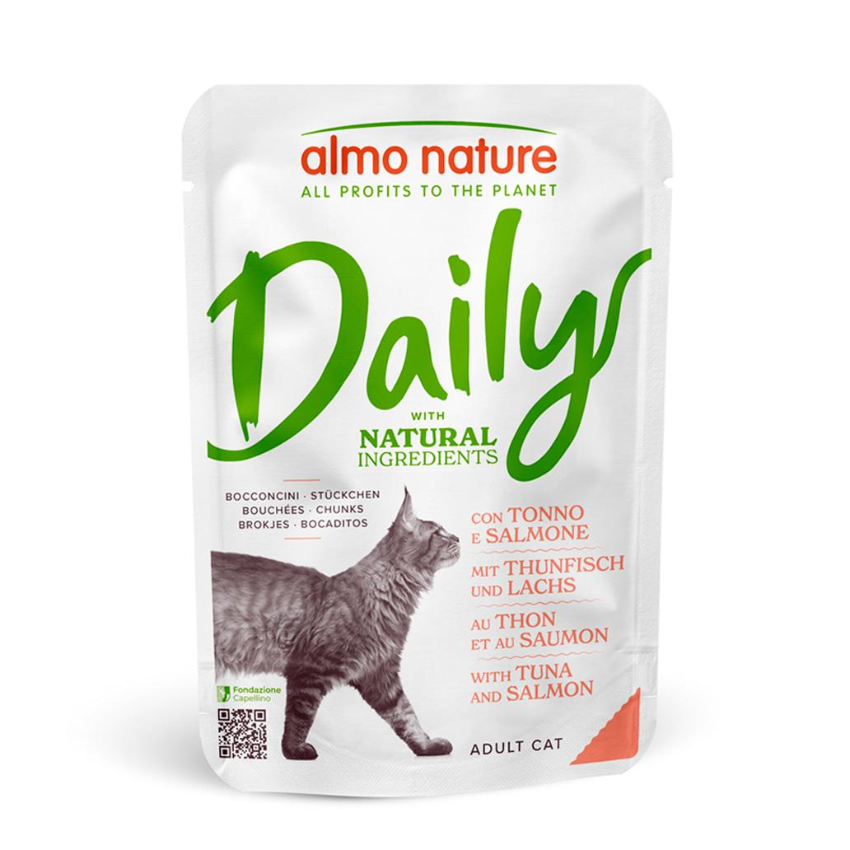 Almo Nature Cat Daily - Atum e Salmão - 30 x 70 gr - Gatursos