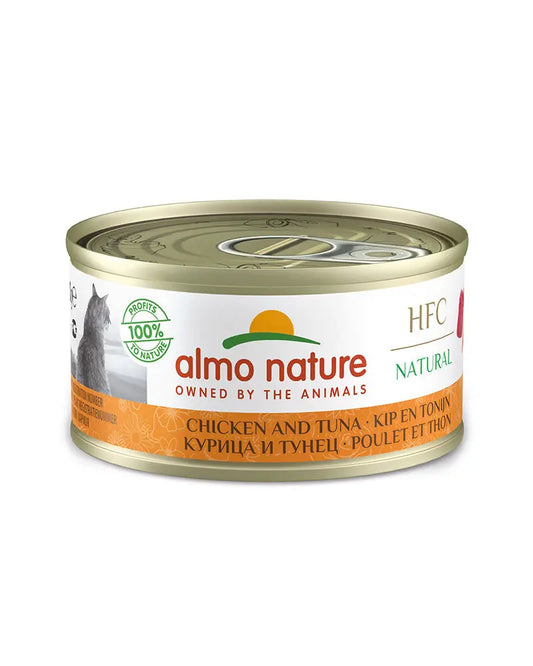 Lata Almo Nature HFC Frango e Atum em pedaços