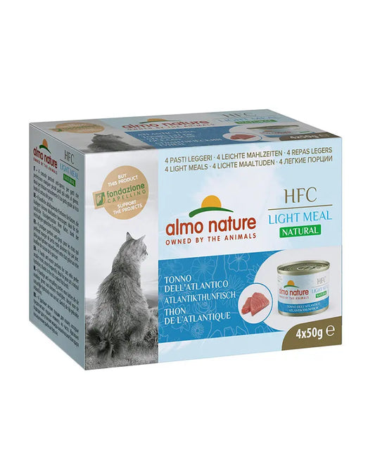 Almo Nature HFC Natural Light - Atum do Atlântico - 4 x 50 gr - Gatursos