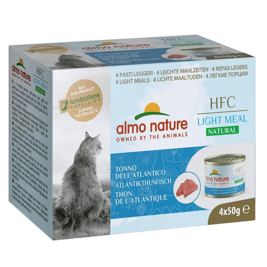 Almo Nature HFC Natural Light - Atum e Camarão - 4 x 50 gr - Gatursos