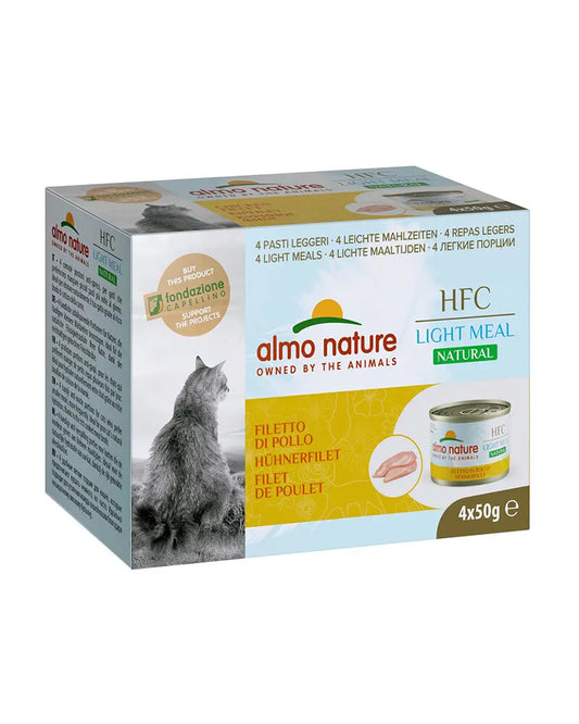 Almo Nature HFC Natural Light - Filete de Frango - 4 x 50 gr - Gatursos