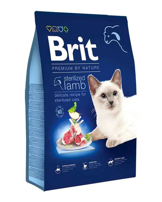 Brit Premium Cordeiro embalagem ração para gatos esterilizados