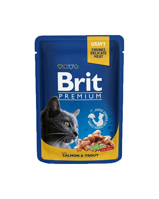 Brit Premium Cat Wet Salmon & Trout para gatos