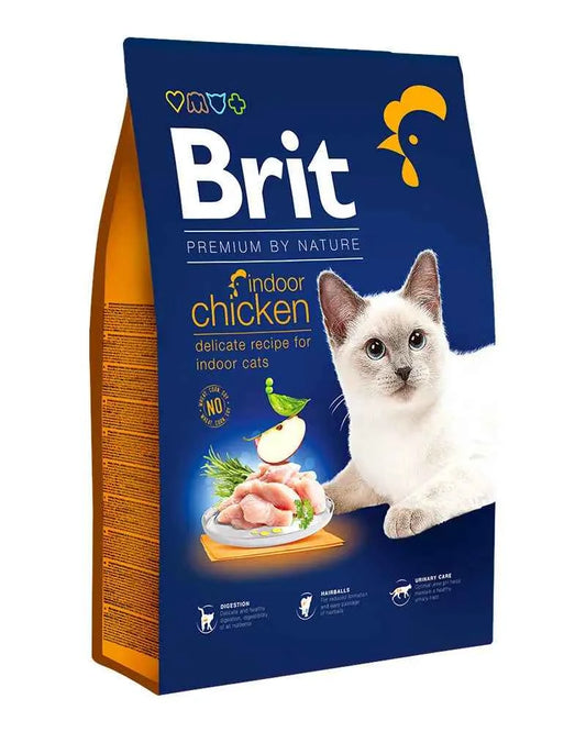 Ração Brit Premium frango 8kg para gatos de interior