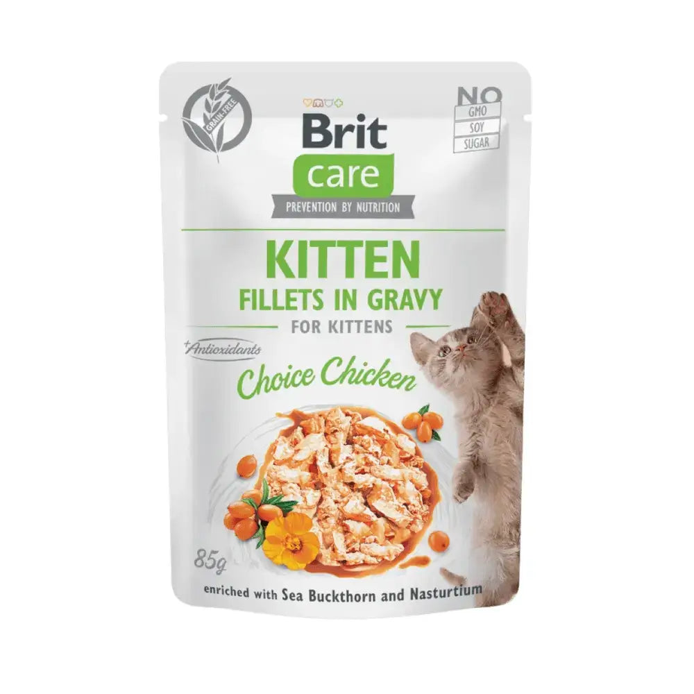 Brit Care Cat Kitten Fillets in Gravy Choice Chicken - Gatursos
