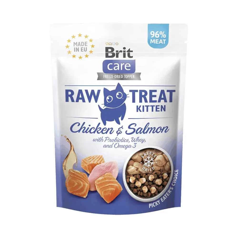 Snacks Naturais Liofilizados para Gatinho Brit Care – Frango e Salmão