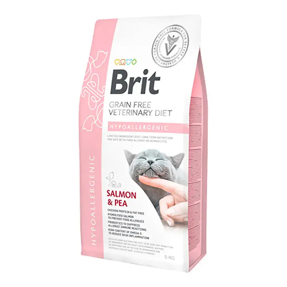 Brit Vet Diet Cat Hypoallergenic Grain-Free Salmon & Pea - Gatursos