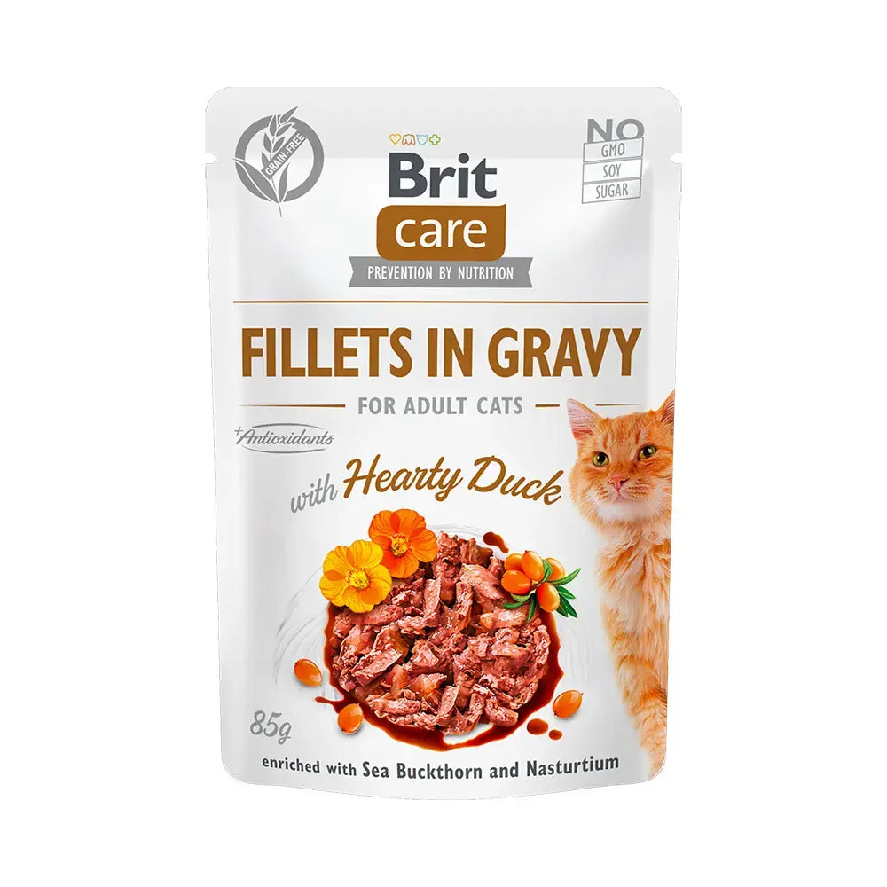 Brit Care Cat Fillets in Gravy with Hearty Duck