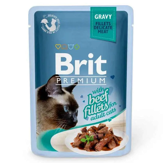 Brit Premium by Nature - Delicados Filetes ao Molho com Carne