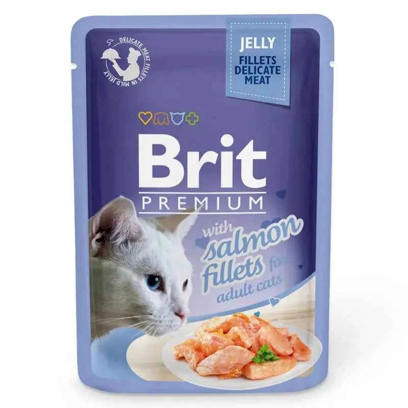 Brit Premium by Nature - Delicados Filetes em Geleia com Salmão - Gatursos