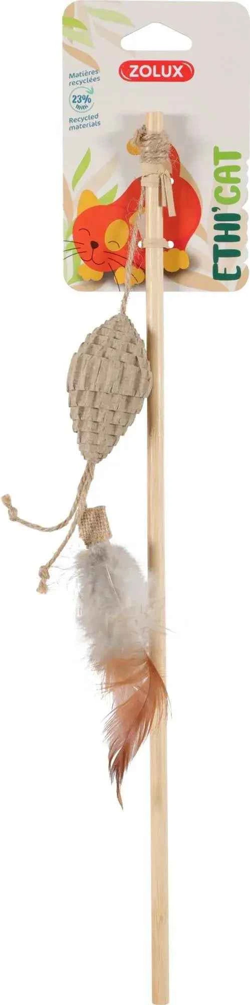 Ethi'cat Varinha c/ Papelão e Penas - Oval