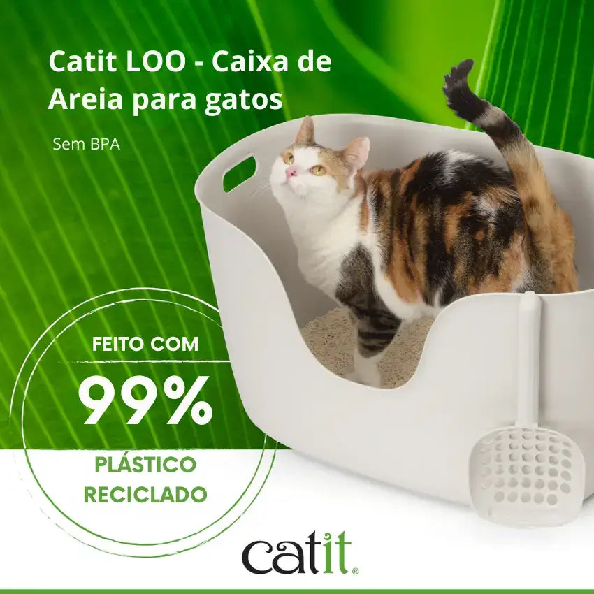 Caixa de areia ecológica Catit Loo com pá | Design premium