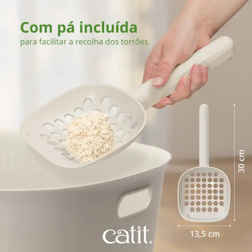Caixa de areia ecológica Catit Loo com pá | Design premium
