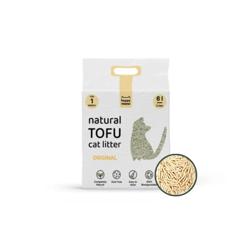 Happy Meow Areia Tofu Aglomerante 6 L - Original