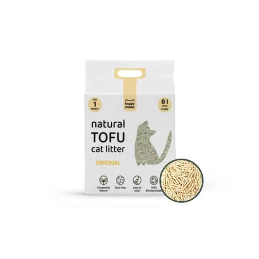 Happy Meow Areia Tofu Aglomerante 6 L - Original