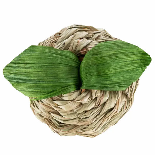 Maçã de brincar em palha e casca de milho para gatos