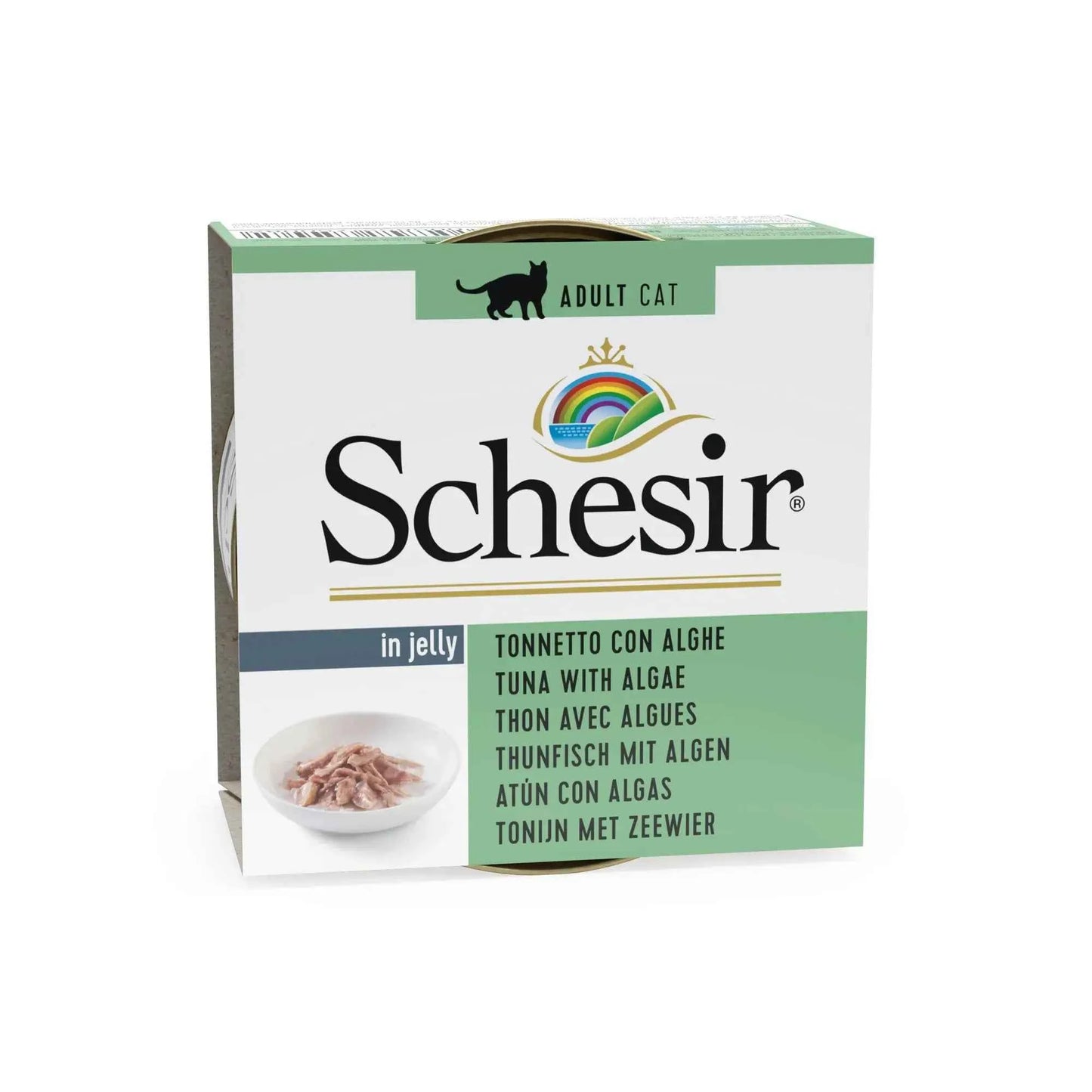 Schesir Atum com Algas em Gelatina - 14 x 85 gr - Gatursos