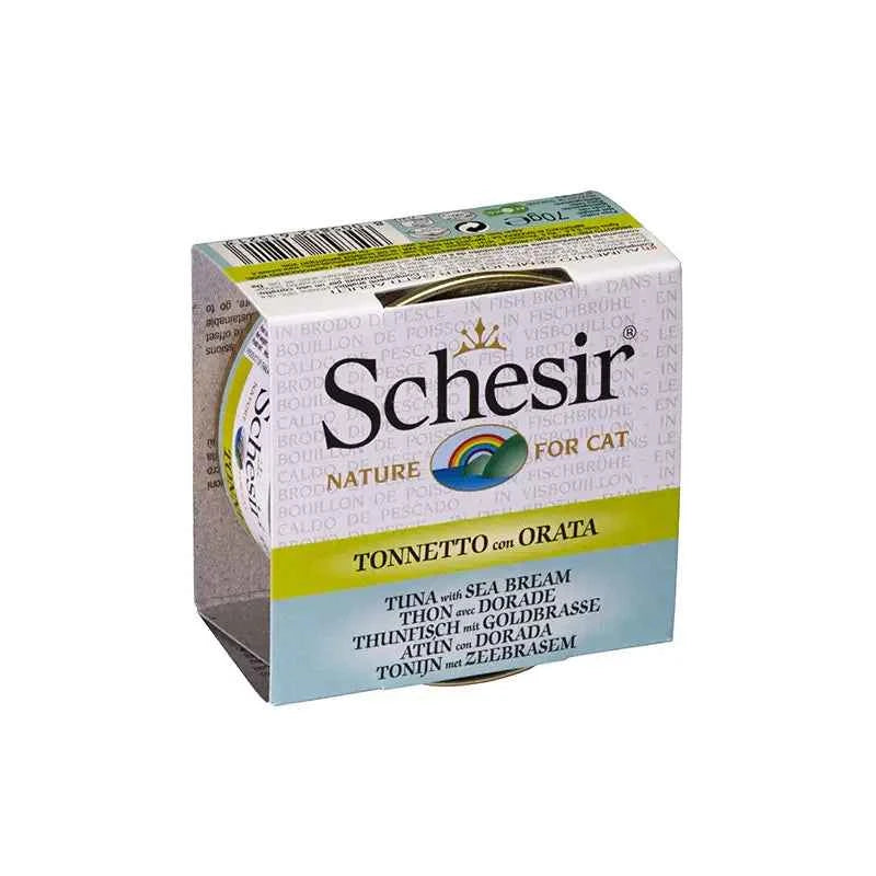 Schesir Atum com Dourada em Caldo de Peixe - 14 x 70 gr - Gatursos