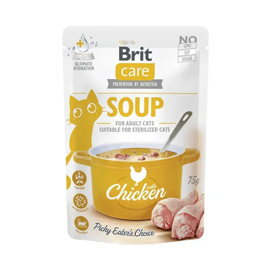 Brit Care Cat Soup - refeição húmida complementar para estimular a ingestão de líquidos