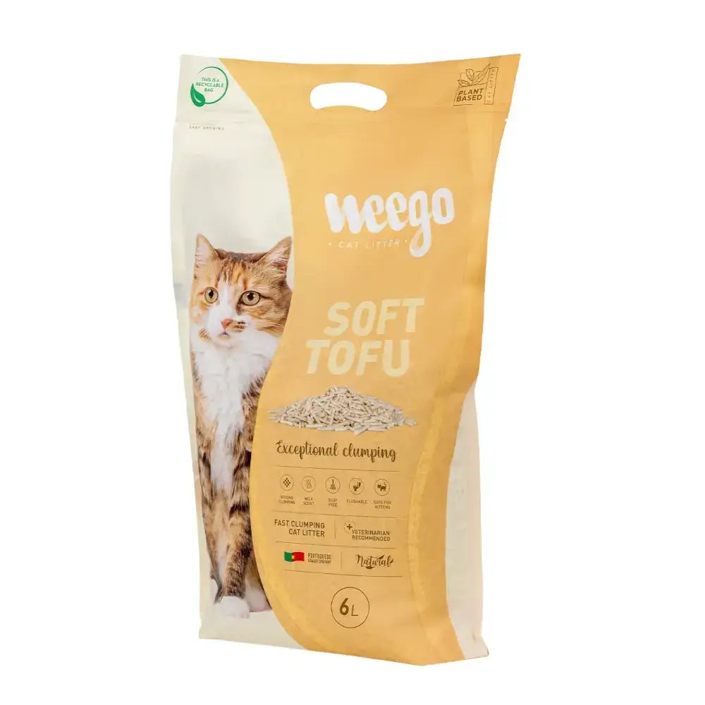 Areia vegetal Weego Soft Tofu | Aglomerante e sem pó 🌱