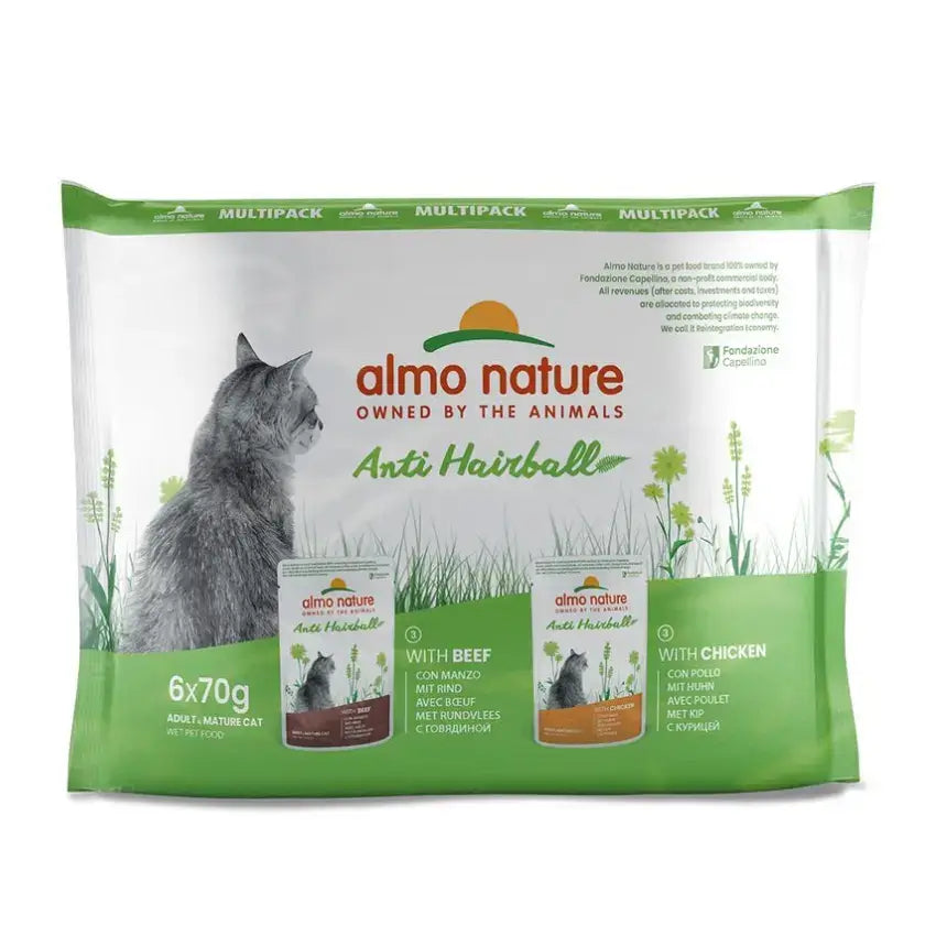 Multipack de 6 saquetas Almo Nature Cat Anti Hairball