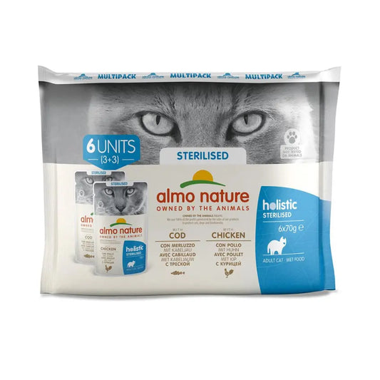 Almo Nature Cat Functional Sterilised Multipack 6 saquetas para gatos
