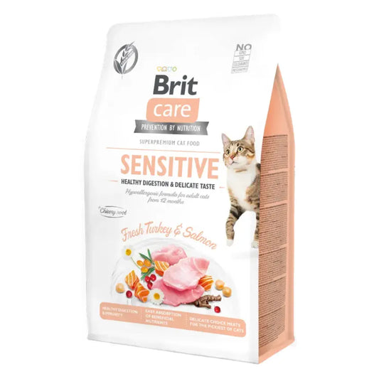 Embalagem de Brit Care Cat Grain-Free Sensitive Healthy Digestion and Delicate Taste