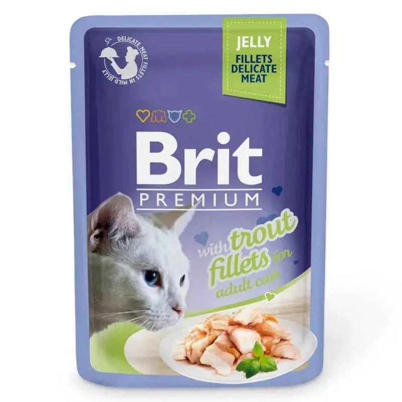 Brit Premium by Nature - Delicados Filetes em Geleia - Truta - Gatursos
