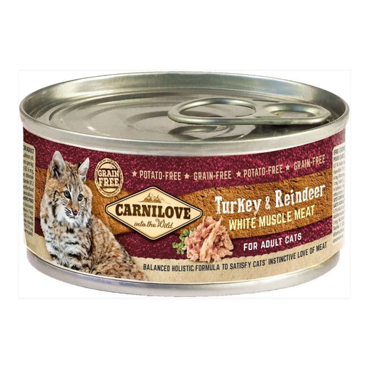 Carnilove Patê Peru e Rena Sem Cereais para Gatos 100g