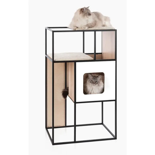 Catit Vesper PATIO Grande – Móvel de Design para Gatos com Arranhador e Refúgio Elevado