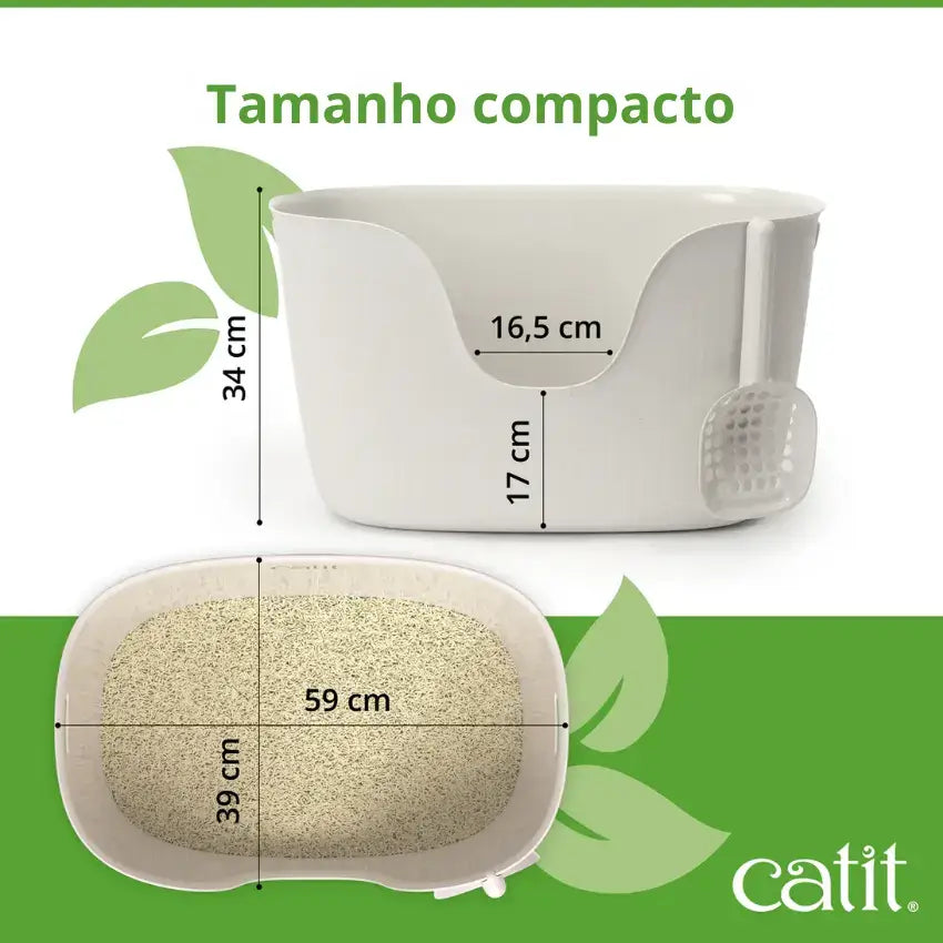 Caixa de areia ecológica Catit Loo com pá | Design premium
