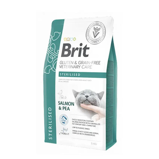 Ração Hipoalergénica Gatos Esterilizados Brit Salmon & Pea